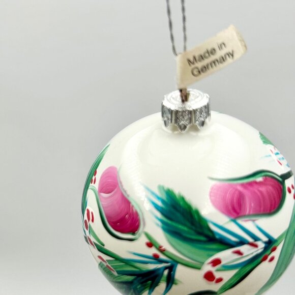 Artist-Signeed, Hand-Painted Glass Christmas Ornament | Made In Germany | Tulip - Picture 6 of 7
